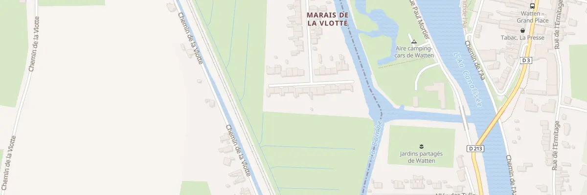 Plan du 60 Marais de la Vlotte à Éperlecques