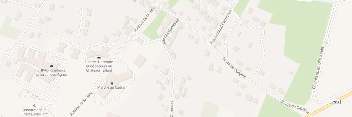 Plan du 9 Rue des Garennes à Châteaumeillant