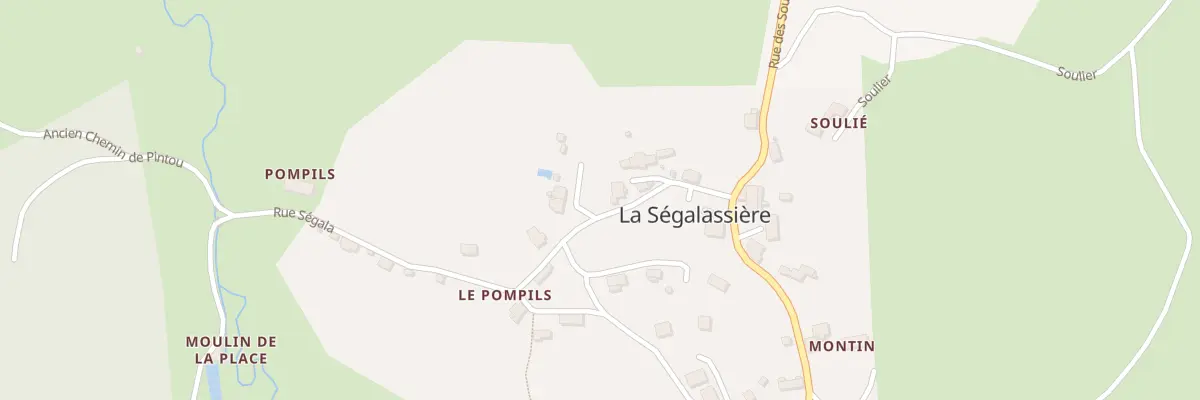 Plan du 5030 Le Bourg à La Ségalassière