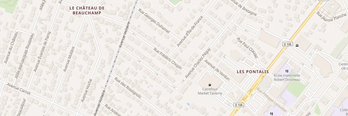 Plan du 8 Rue Frederic Chopin à Taverny