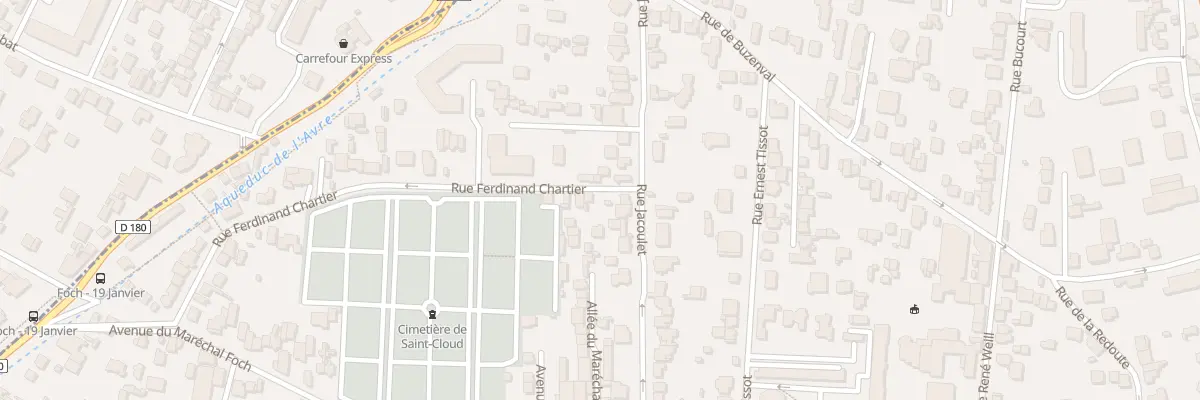 Plan du 3 Rue Ferdinand Chartier à Saint-Cloud