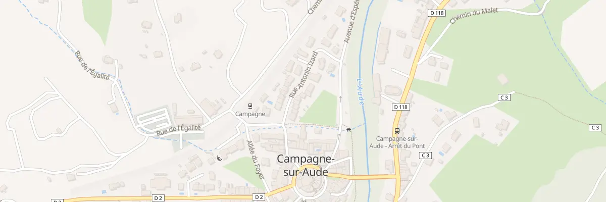 Plan du 3K Le Village à Campagne-sur-Aude