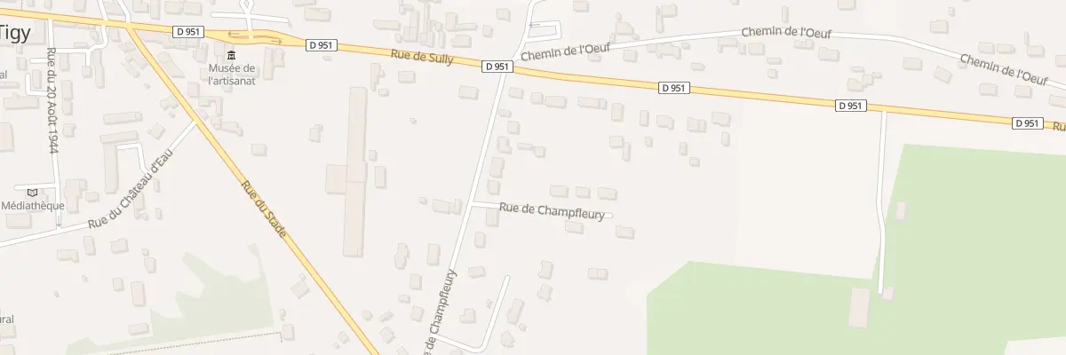 Plan du 9 Rue de Champfleury à Tigy
