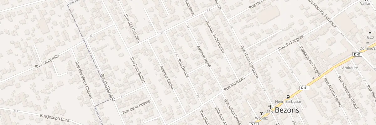 Plan du 14 Rue Desaix à Bezons