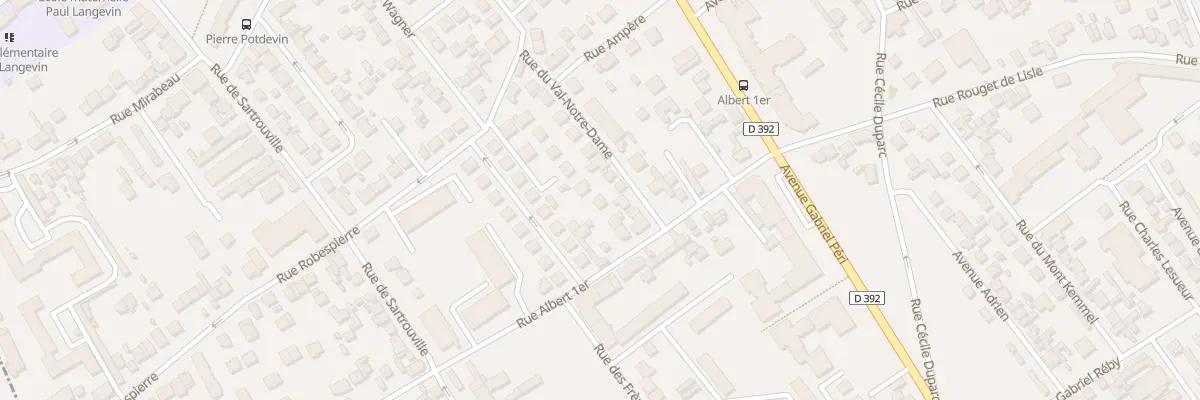 Plan du 20Q Rue Albert 1er à Bezons