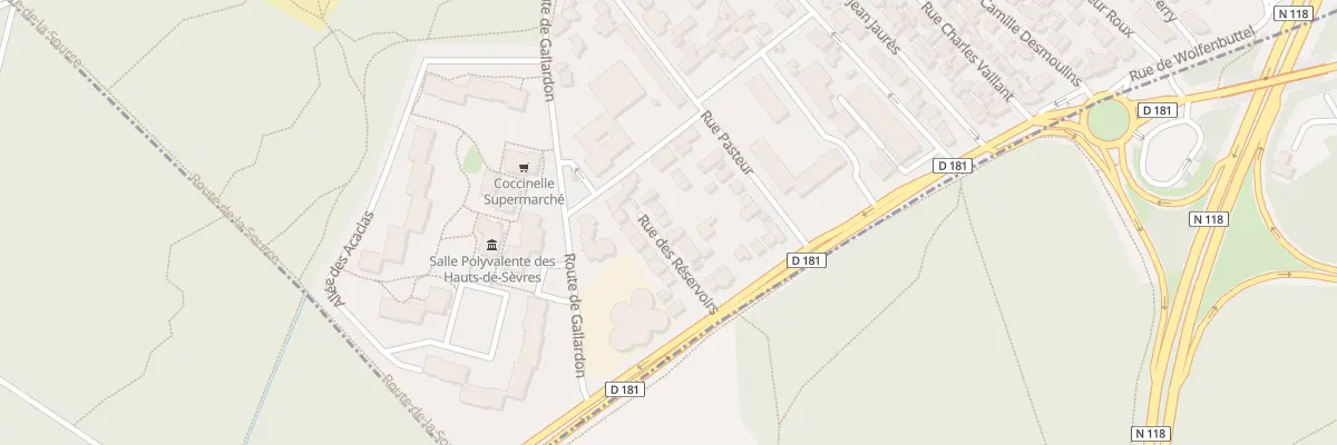 Plan du 8 Rue des Réservoirs à Sèvres