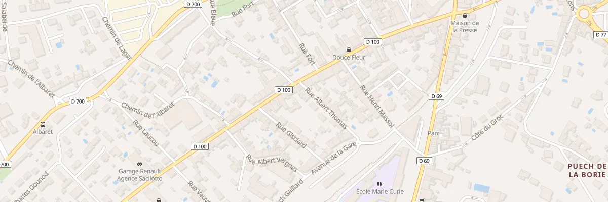 Plan du 2 Rue Albert Thomas à Saint-Juéry