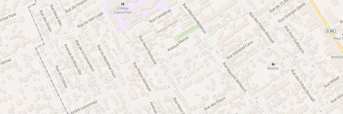 Plan du 155Q Rue Maurice Berteaux à Bezons
