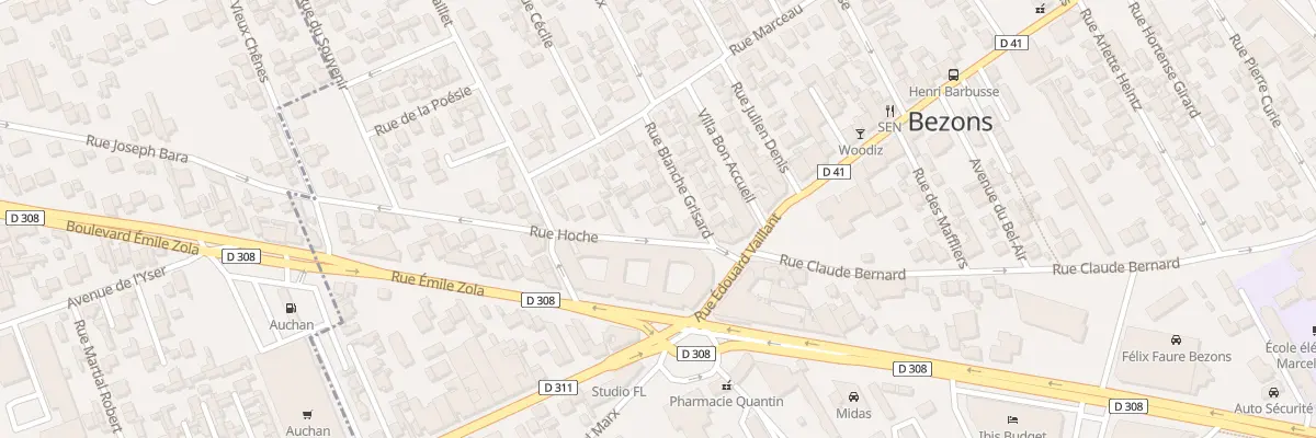 Plan du 6 Rue Hoche à Bezons
