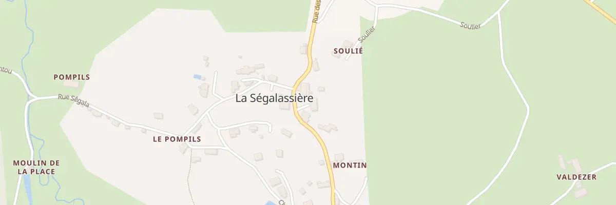 Plan du 5033 Soulier à La Ségalassière