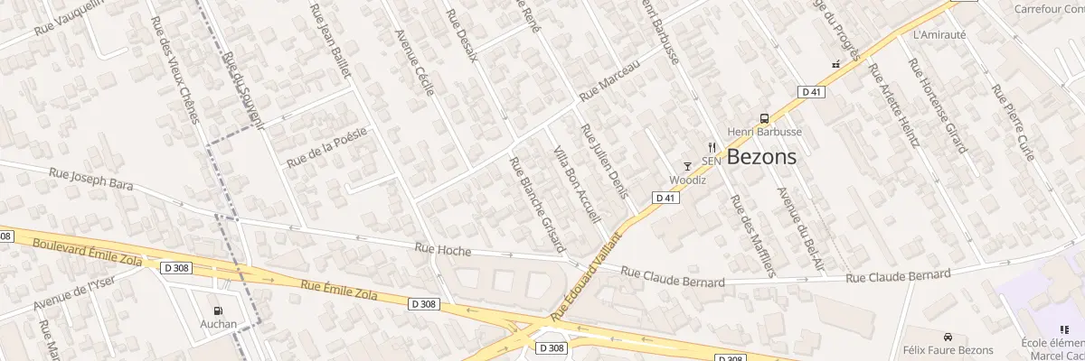 Plan du 10 Rue Blanche Grisard à Bezons