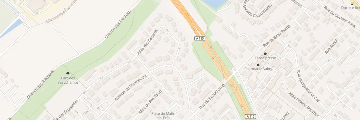 Plan du 2 All des Ossards à Taverny
