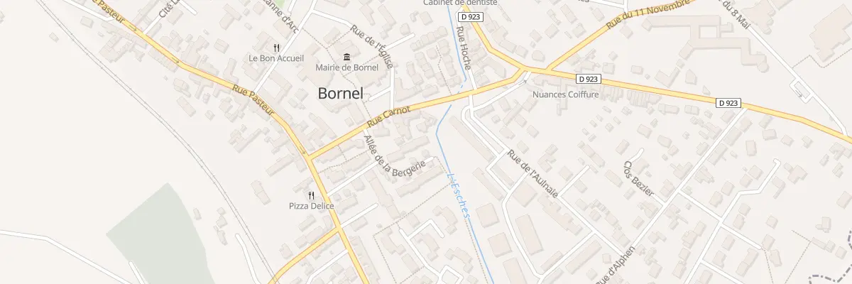 Plan du 2 All de la Bergerie à Bornel