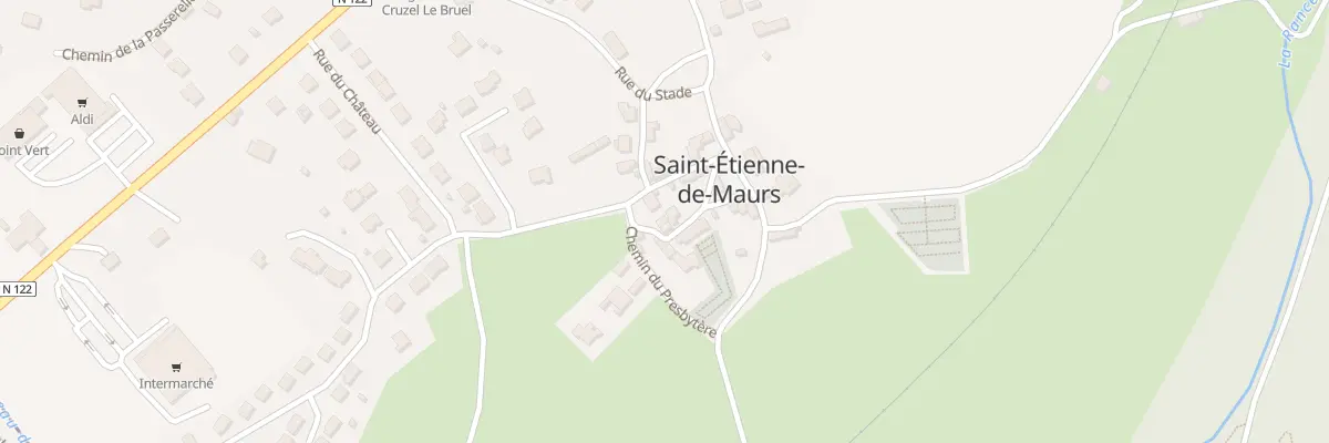 Plan du 1 Pl de l’Eglise à Saint-Étienne-de-Maurs