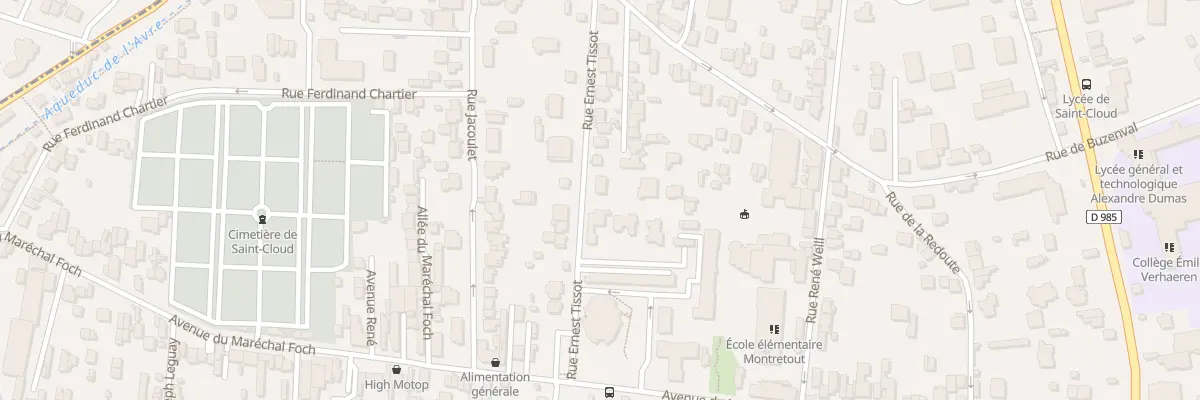 Plan du 10 Rue Ernest Tissot à Saint-Cloud