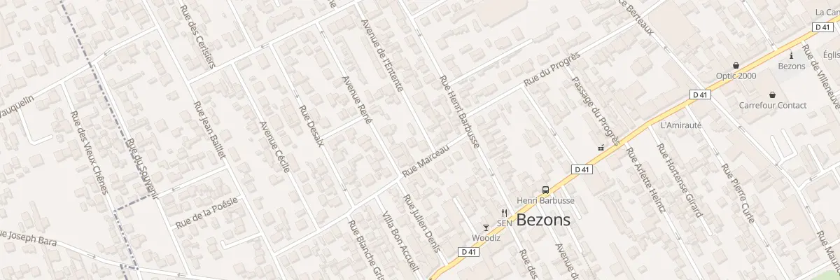 Plan du 8 Rue Marceau à Bezons