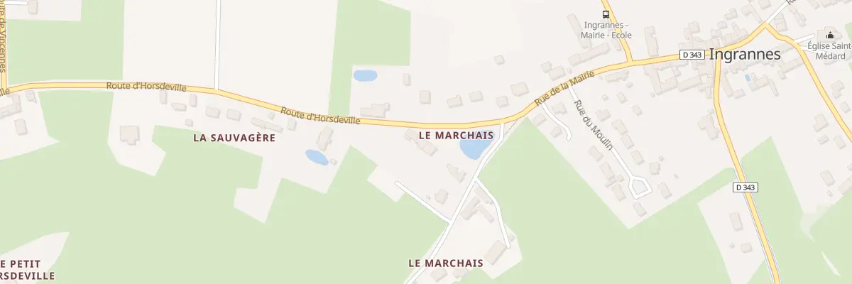 Plan du 23B Rte d’Horsdeville à Ingrannes