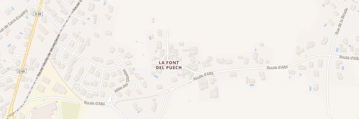 Plan du 24 Pas de LA FONT del PUECH à Cunac