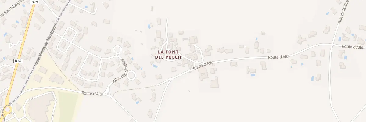 Plan du 7 Pas de LA FONT del PUECH à Cunac