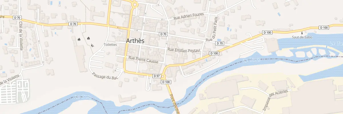 Plan du 2 Rue Elie Augustin à Arthès