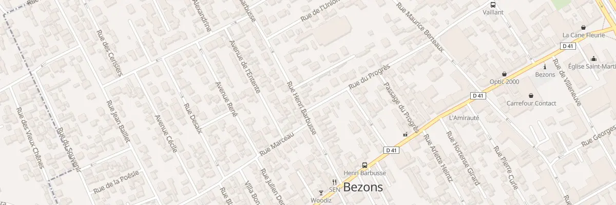 Plan du 28 Rue du Progrès à Bezons