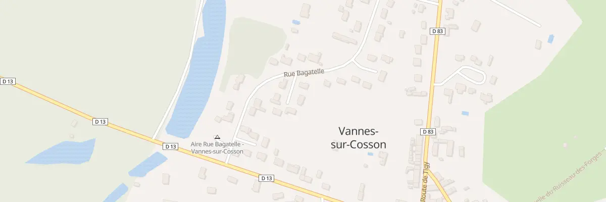 Plan du 13 Rue de Bagatelle à Vannes-sur-Cosson