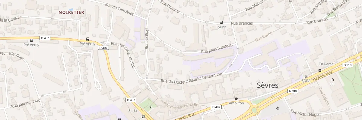 Plan du 9 Rue Dr Gabriel Ledermann à Sèvres