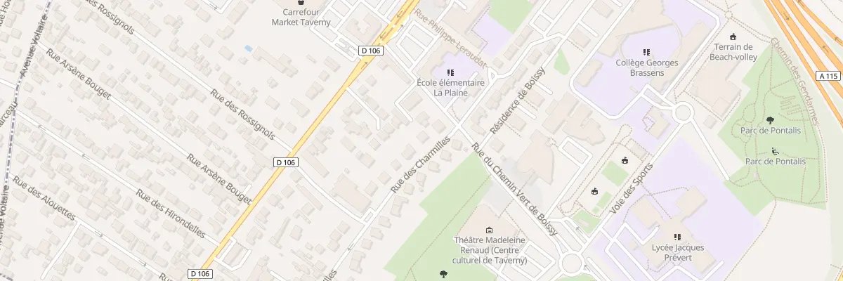 Plan du 45 Rue des Charmilles à Taverny