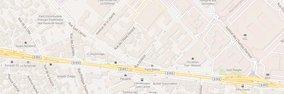 Plan du 5 Rue Diderot à Nanterre