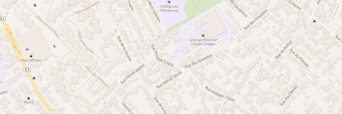 Plan du 129 Rue Philippe Triaire à Nanterre