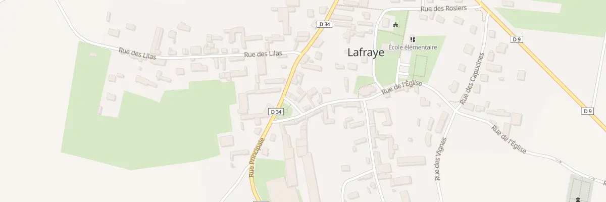 Plan de la Rue de l’Eglise à Lafraye