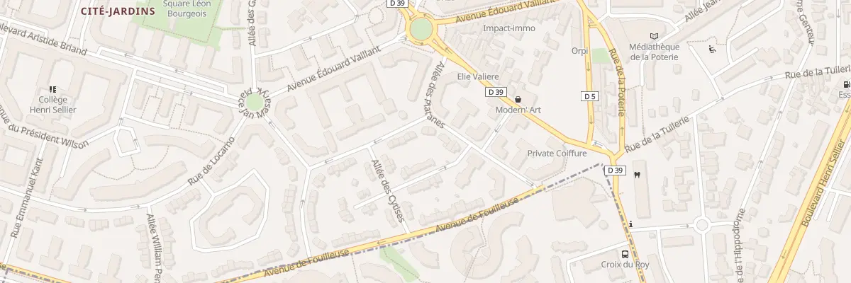 Plan du 17 All des Platanes à Suresnes