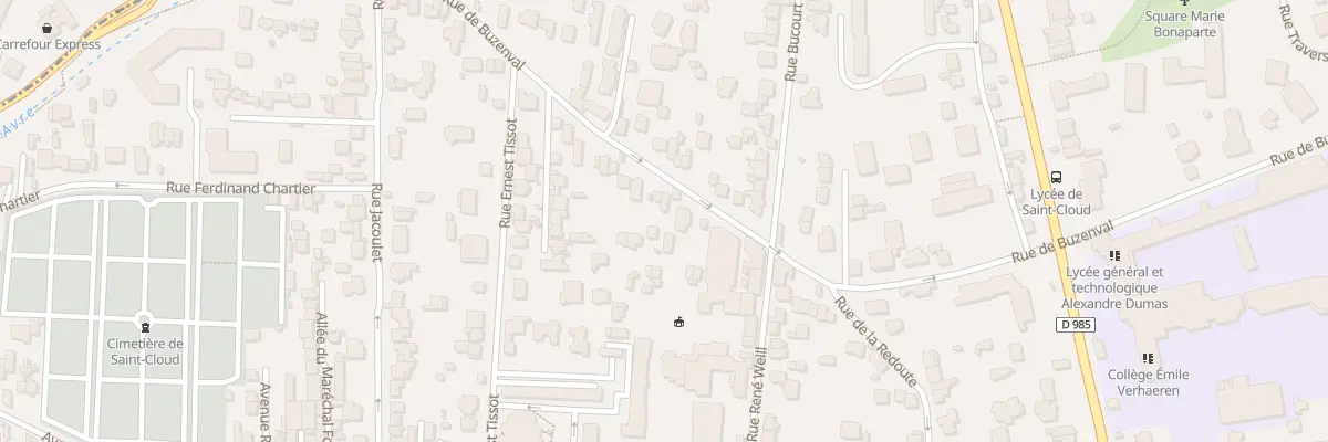 Plan du 33 Rue de Buzenval à Saint-Cloud