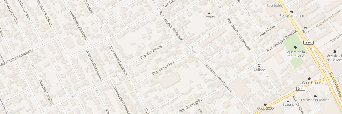 Plan du 8 Rue de l’Union à Bezons