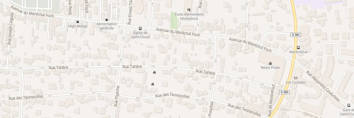 Plan du 34 Rue Tahere à Saint-Cloud
