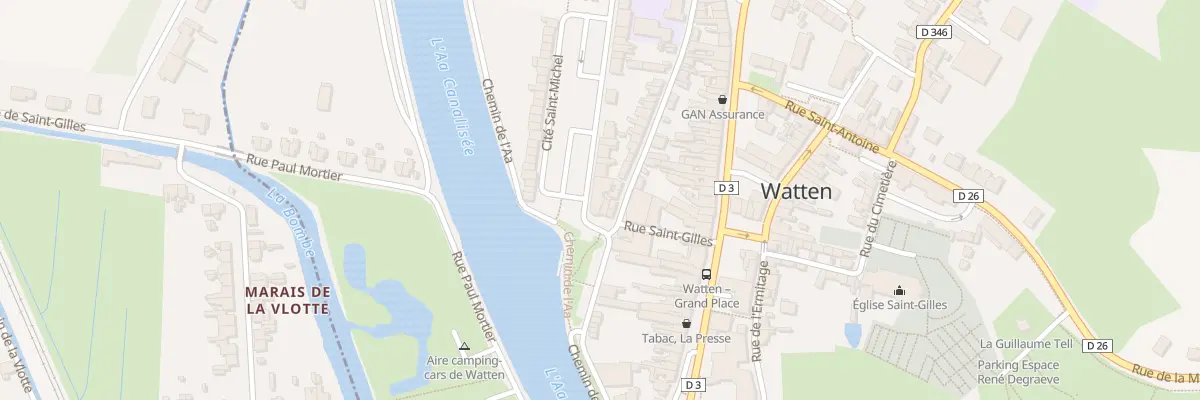 Plan du 9000 Rue de l’Aa à Watten