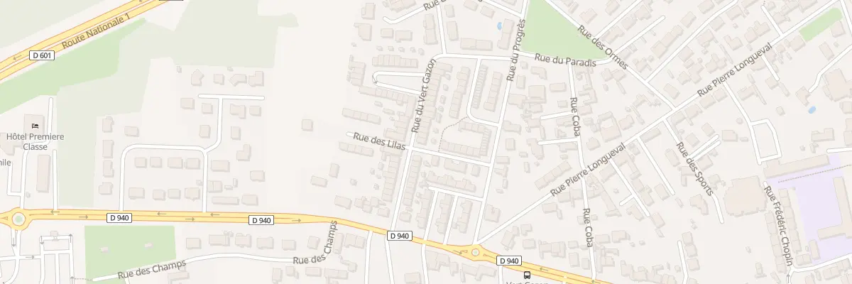 Plan du 22 Rue du Vert Gazon à Loon-Plage