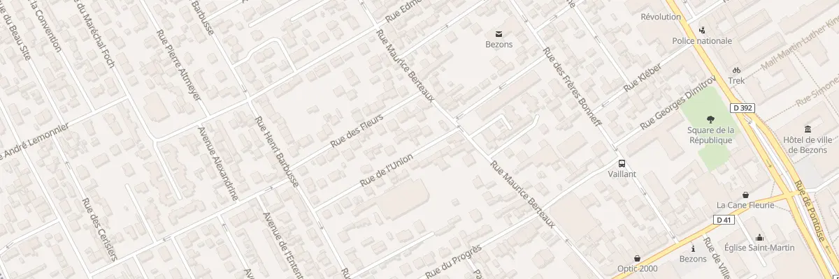 Plan du 6 Rue de l’Union à Bezons