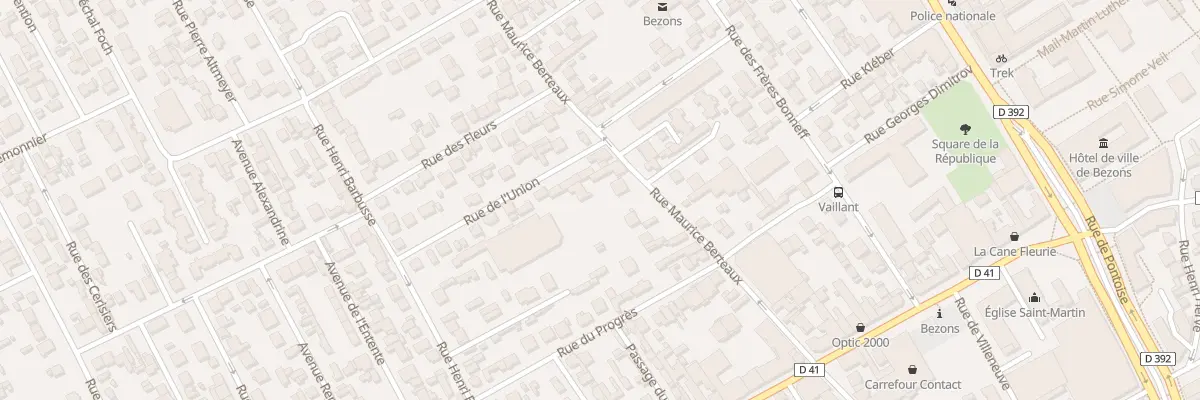 Plan du 115 Rue Maurice Berteaux à Bezons