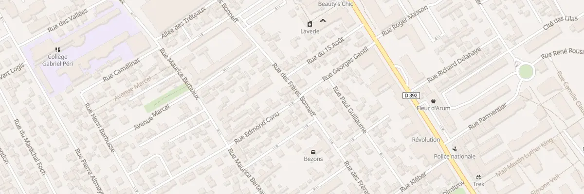 Plan du 61 Rue des Frères Bonneff à Bezons