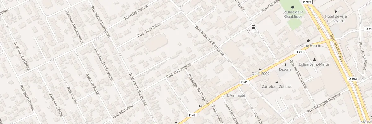 Plan du 12 Rue du Progrès à Bezons