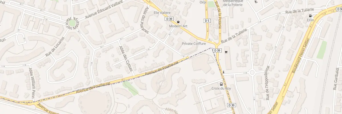 Plan du 1 All des Platanes à Suresnes