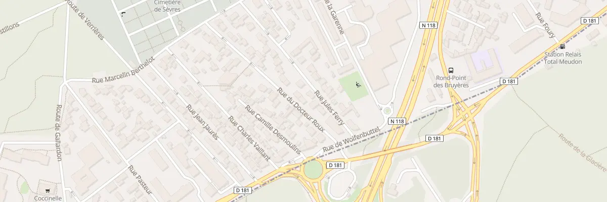 Plan du 10 Rue du docteur Roux à Sèvres