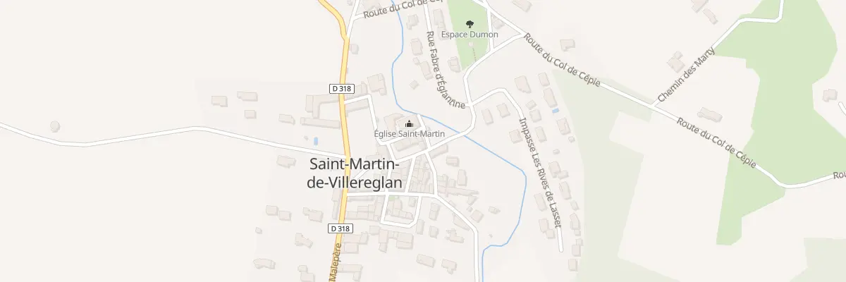 Plan de la Rue Jules Verne à Saint-Martin-de-Villereglan