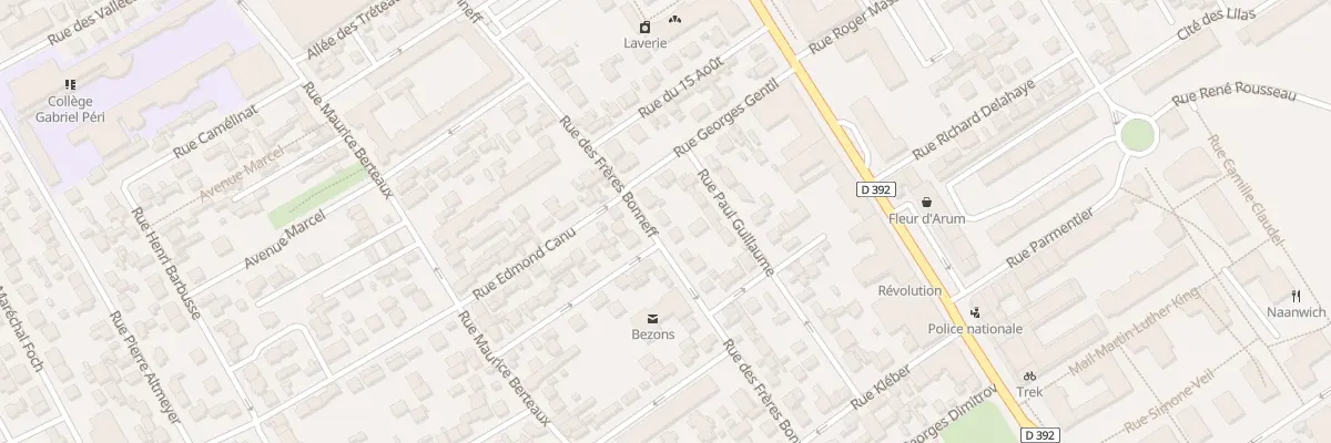 Plan du 42 Rue des Frères Bonneff à Bezons