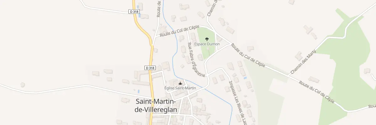 Plan du 90000 Las Coumeillos à Saint-Martin-de-Villereglan