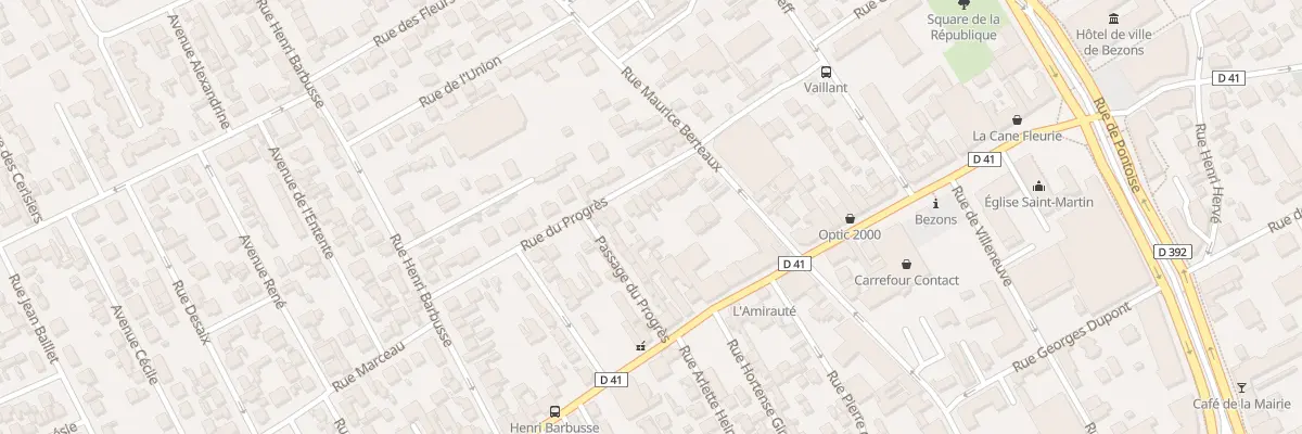 Plan du 9 Rue du Progrès à Bezons