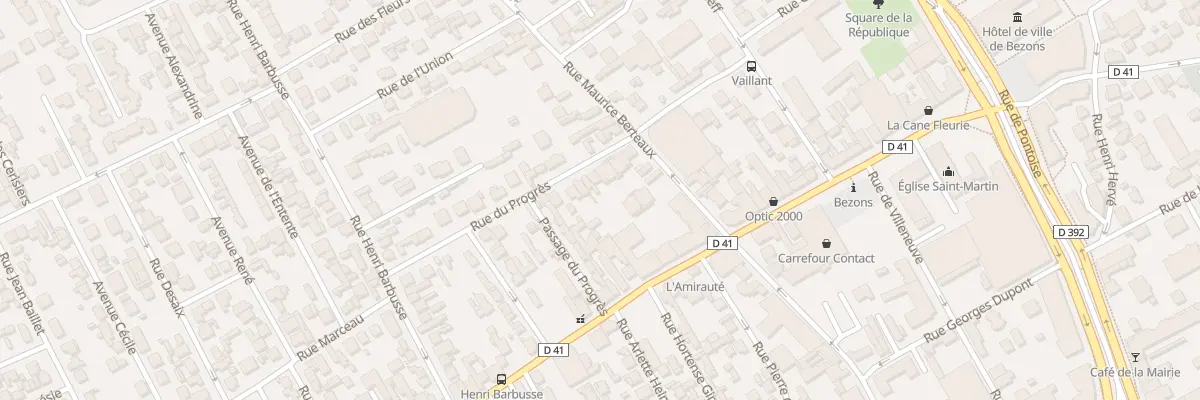 Plan du 7 Rue du Progrès à Bezons