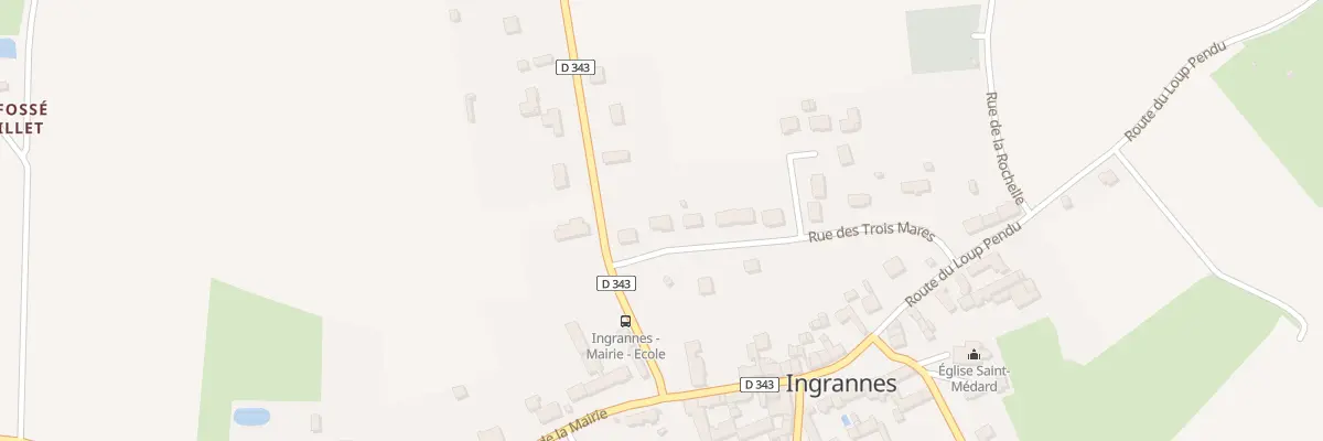Plan du 16 Rue des Trois Mares à Ingrannes