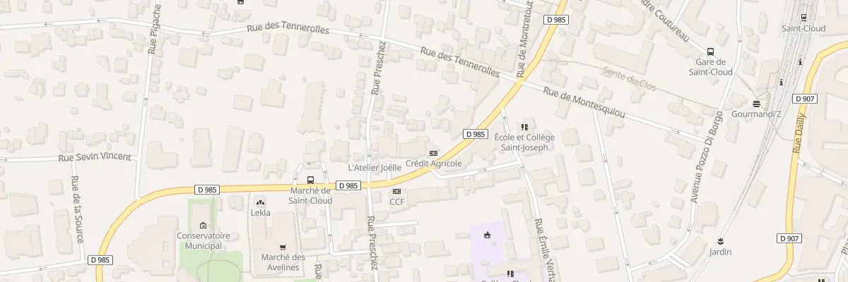 Plan du 45 Bd de la République à Saint-Cloud